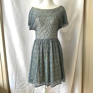 Weston Wear Blue/White Dot Dress -M